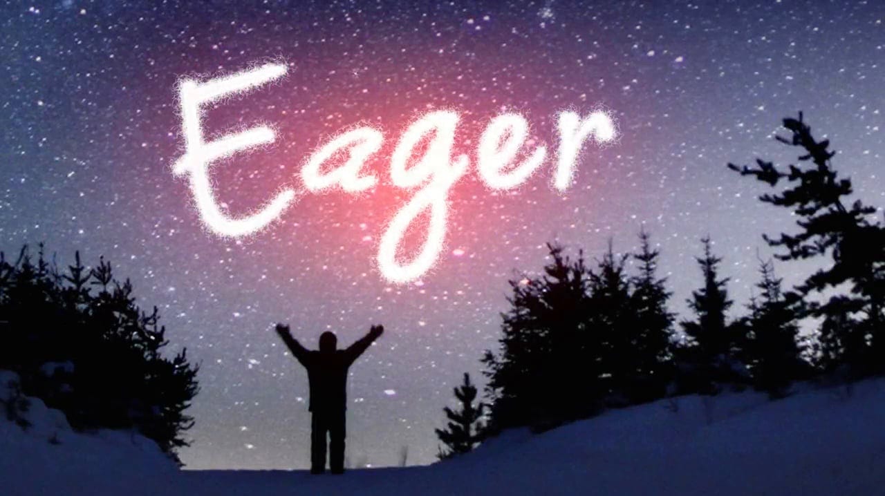 Easger: man looking up at the stars in the winter