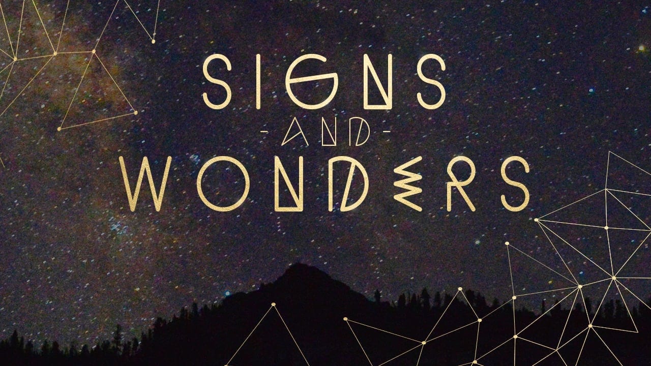 Signs and wonders: stars over a mountain